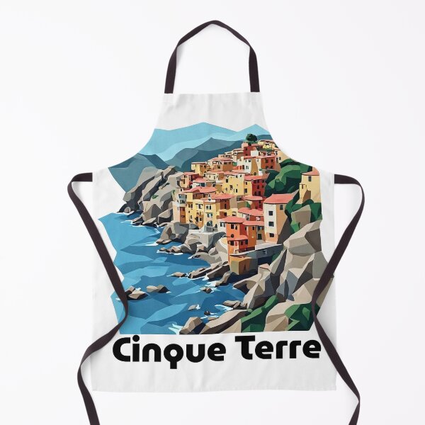 Item preview, Cinque Terre Italy Travel Poster - Abstract Italian Coastal Architecture Art designed and sold by OzzFrequency.