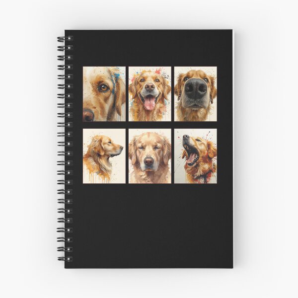 Item preview, Golden Retriever 6 Moods Splash Art Print | Expressive Dog Portrait Collection | Modern Dog Lover Wall Decor designed and sold by Panom Suavichien.