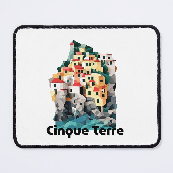 Item preview, Cinque Terre Italy Travel Poster - Abstract Italian Coastal Architecture Art designed and sold by OzzFrequency.