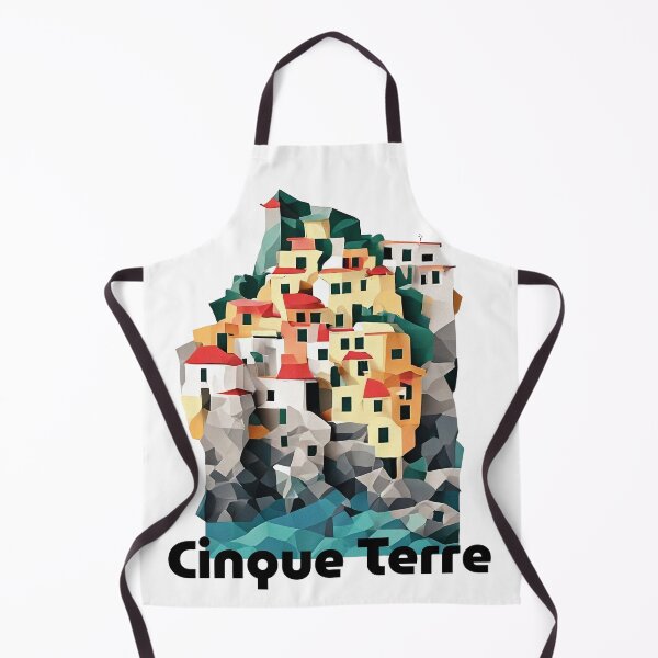 Item preview, Cinque Terre Italy Travel Poster - Abstract Italian Coastal Architecture Art designed and sold by OzzFrequency.