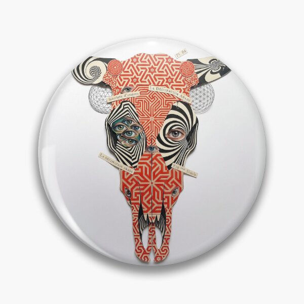 Item preview, Sacred Bull Skull Collage designed and sold by Mystikos Art.