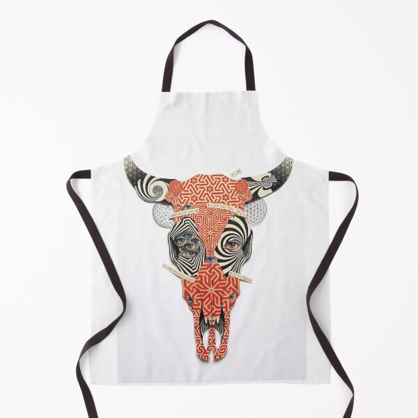 Item preview, Sacred Bull Skull Collage designed and sold by Mystikos Art.