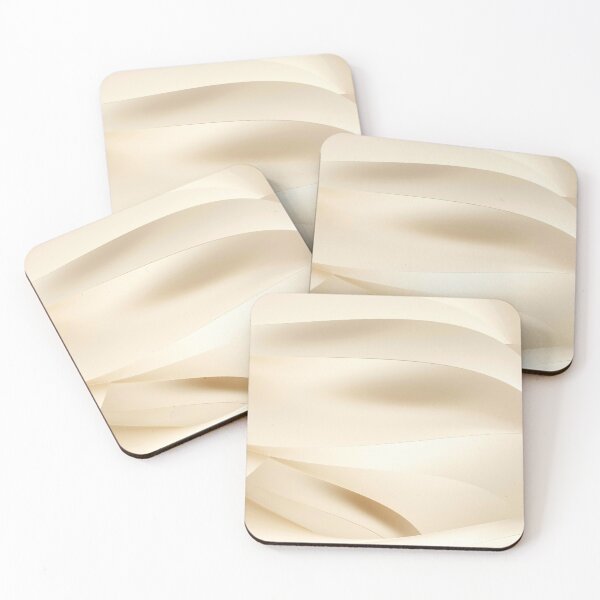 Item preview, Ivory Silk Waves – Abstract Cream Flowing Curves designed and sold by BuckaBaby.