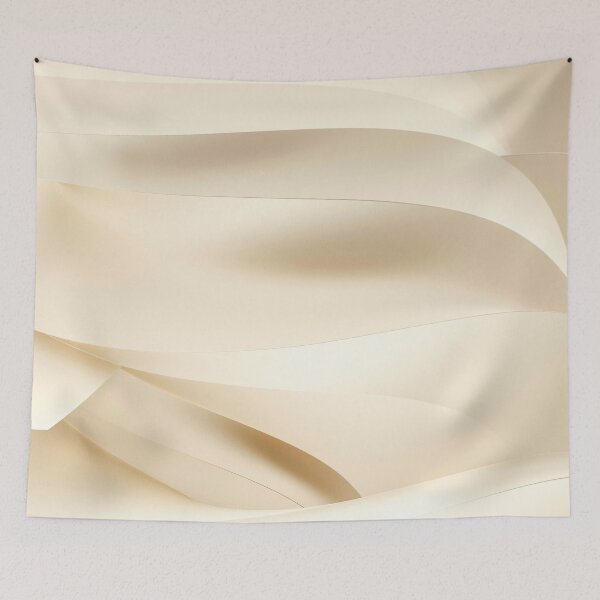 Item preview, Ivory Silk Waves – Abstract Cream Flowing Curves designed and sold by BuckaBaby.