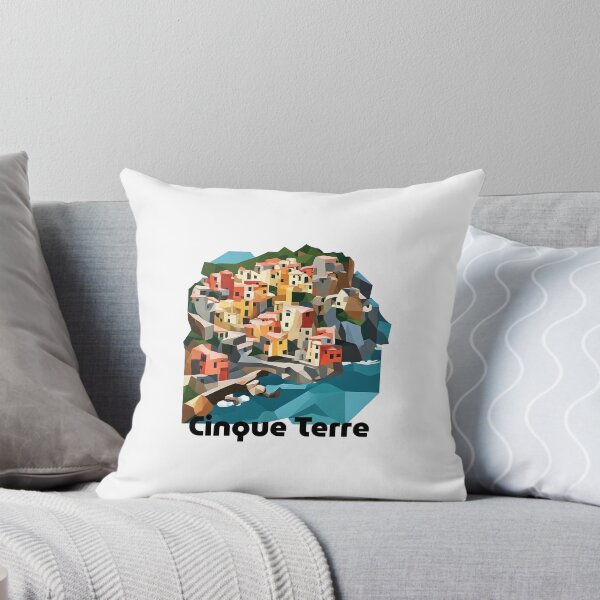 Item preview, Cinque Terre Italy Travel Poster - Abstract Italian Coastal Architecture Art designed and sold by OzzFrequency.