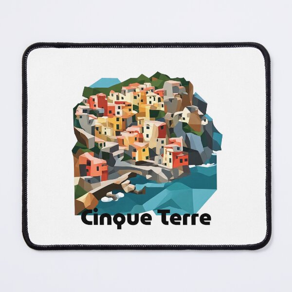 Item preview, Cinque Terre Italy Travel Poster - Abstract Italian Coastal Architecture Art designed and sold by OzzFrequency.