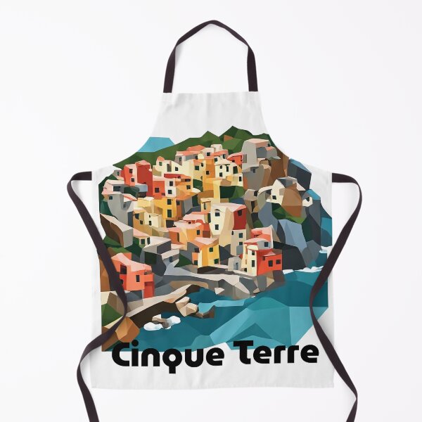Item preview, Cinque Terre Italy Travel Poster - Abstract Italian Coastal Architecture Art designed and sold by OzzFrequency.