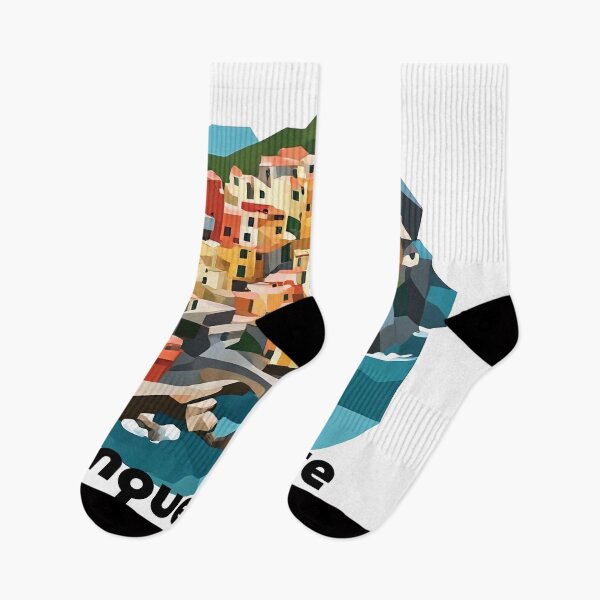 Item preview, Cinque Terre Italy Travel Poster - Abstract Italian Coastal Architecture Art designed and sold by OzzFrequency.