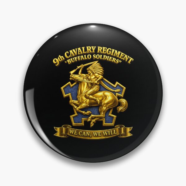 Item preview, 9th Cavalry Regiment - BUffalo Soldiers - DUI - We Can, We Will 3D Enhanced designed and sold by Military Insignia Products.