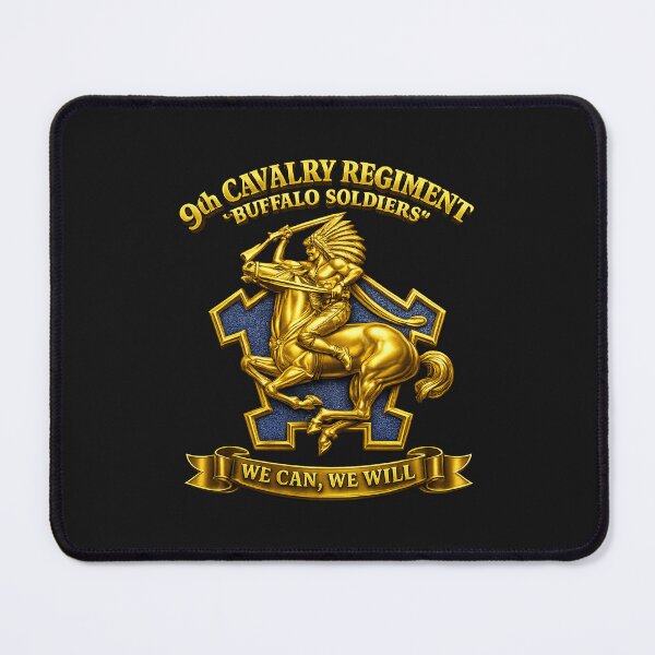 Item preview, 9th Cavalry Regiment - BUffalo Soldiers - DUI - We Can, We Will 3D Enhanced designed and sold by Military Insignia Products.