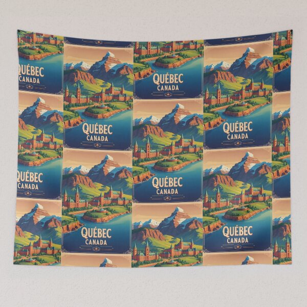 Item preview, Quebec Canada Vintage Travel Tourism designed and sold by TravelersGems.