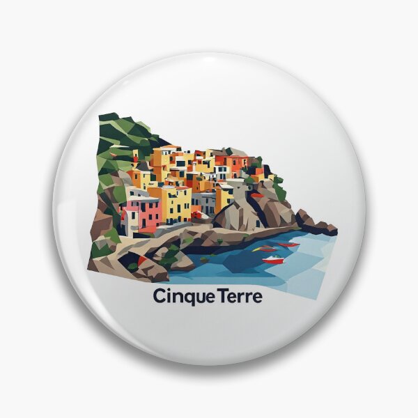 Item preview, Cinque Terre Italy Travel Poster - Abstract Italian Coastal Architecture Art designed and sold by OzzFrequency.