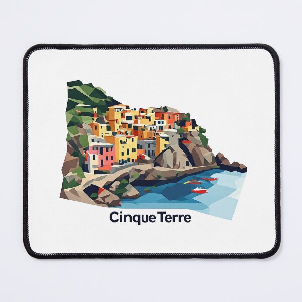 Item preview, Cinque Terre Italy Travel Poster - Abstract Italian Coastal Architecture Art designed and sold by OzzFrequency.