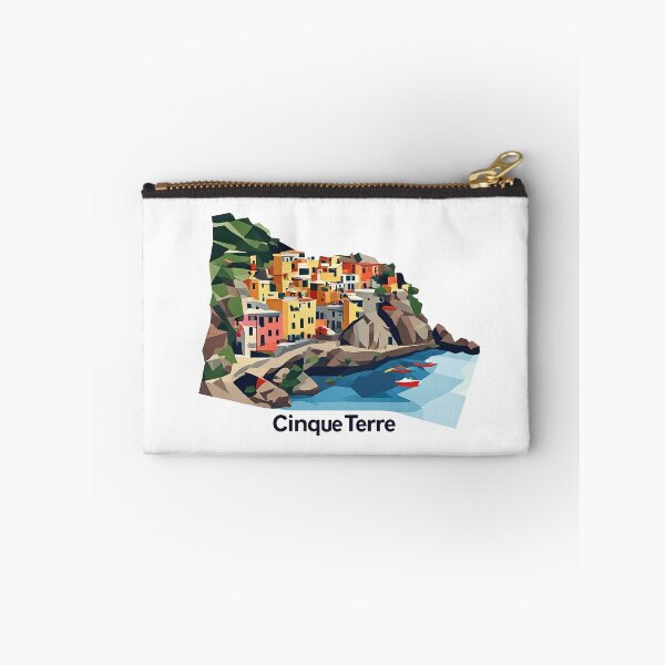 Item preview, Cinque Terre Italy Travel Poster - Abstract Italian Coastal Architecture Art designed and sold by OzzFrequency.