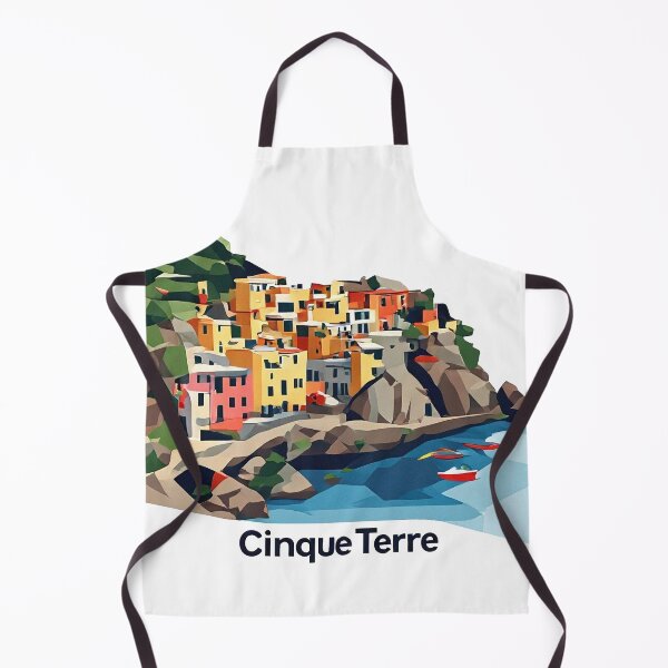 Item preview, Cinque Terre Italy Travel Poster - Abstract Italian Coastal Architecture Art designed and sold by OzzFrequency.