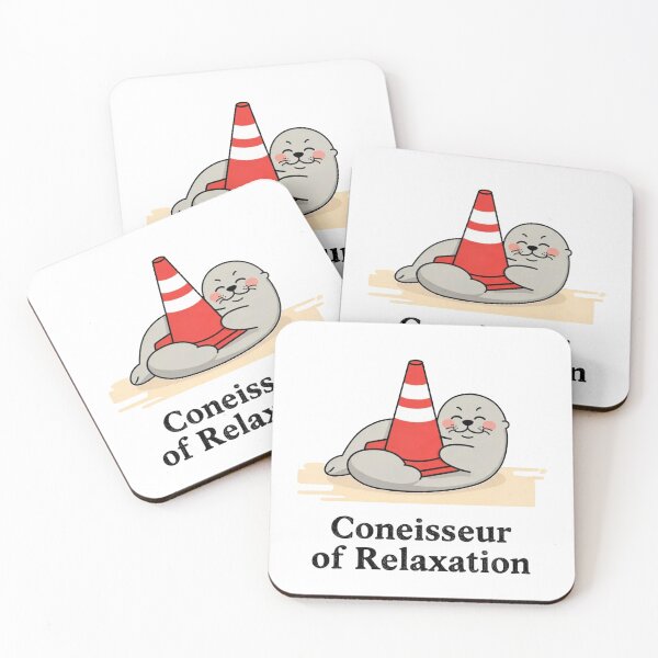 Item preview, Funny Seal Hugging Traffic Cone Cute Cartoon T-Shirt Design designed and sold by Evv_u.