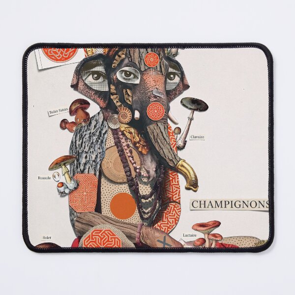 Item preview, Lord Ganesha Mushroom Collage designed and sold by Mystikos Art.
