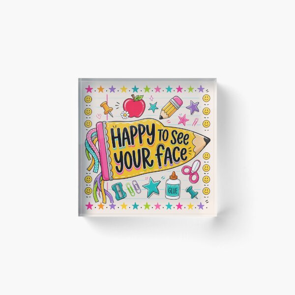 Item preview, Happy To See Your Face, Pennant Flag Teacher, First Day Of School, Back To School Teacher Gift, Elementary Teacher designed and sold by Sprinkle12345.