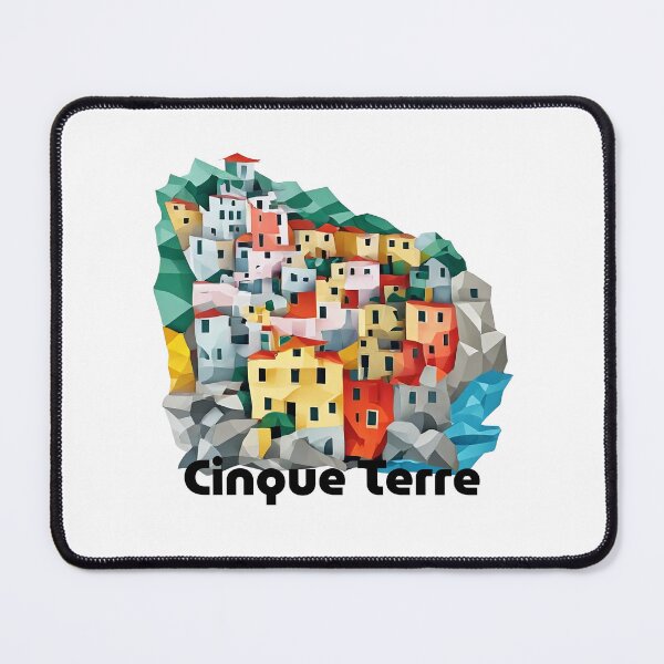 Item preview, Cinque Terre Italy Travel Poster - Abstract Italian Coastal Architecture Art designed and sold by OzzFrequency.