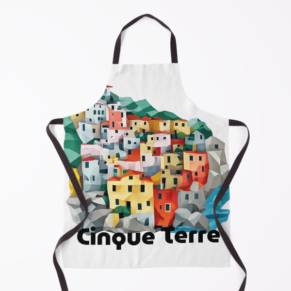 Item preview, Cinque Terre Italy Travel Poster - Abstract Italian Coastal Architecture Art designed and sold by OzzFrequency.