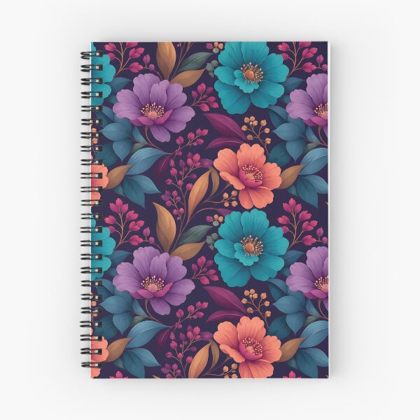 Item preview, Colorful Floral Pattern — Botanical Dark Background Home Decor Art designed and sold by Aureva Arts Shop.