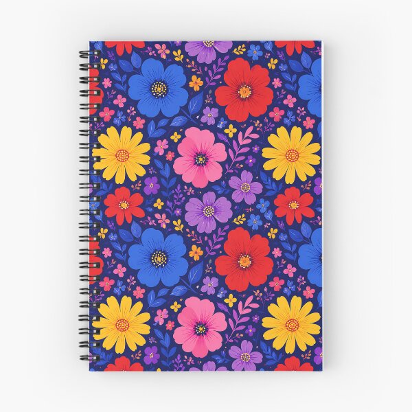 Item preview, Bold Floral Seamless Pattern on Dark Navy Blue designed and sold by Aureva Arts Shop.