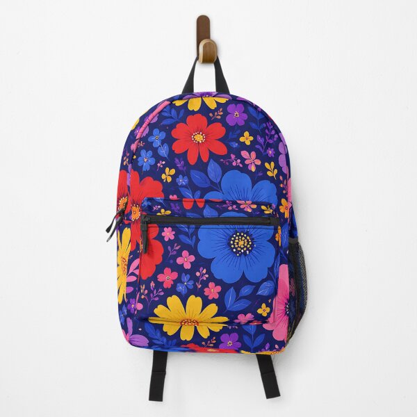 Item preview, Bold Floral Seamless Pattern on Dark Navy Blue designed and sold by Aureva Arts Shop.