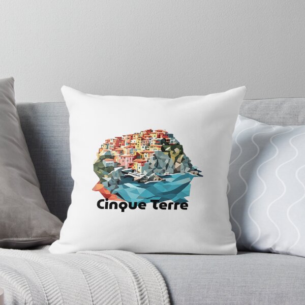 Item preview, Póster de viaje de Cinque Terre, Italia - Arte abstracto de la arquitectura costera italiana designed and sold by OzzFrequency.