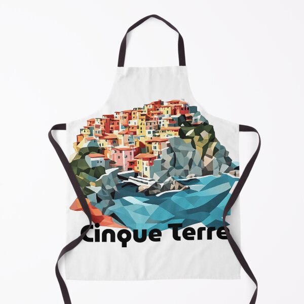 Item preview, Cinque Terre Italy Travel Poster - Abstract Italian Coastal Architecture Art designed and sold by OzzFrequency.