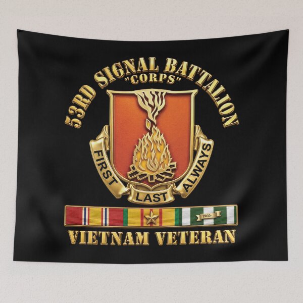 Aperçu de l'œuvre 53e Bataillon de transmissions (Corps) - Ancien combattant du Vietnam avec décorations VN SVC et 3D Gold Enhanced X 300 créée et vendue par Military Insignia Products.