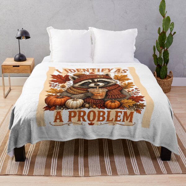 Item preview, I Identify As A Problem Raccoon Fall designed and sold by NightSpell.