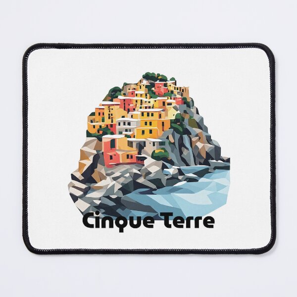 Item preview, Cinque Terre Italy Travel Poster - Abstract Italian Coastal Architecture Art designed and sold by OzzFrequency.