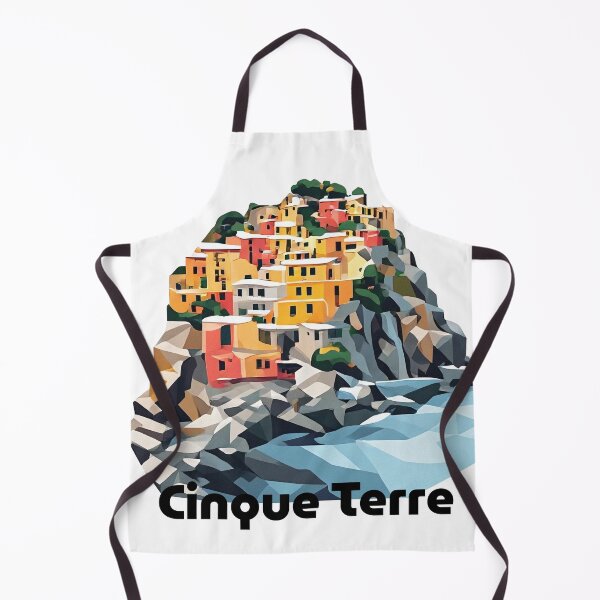 Item preview, Cinque Terre Italy Travel Poster - Abstract Italian Coastal Architecture Art designed and sold by OzzFrequency.