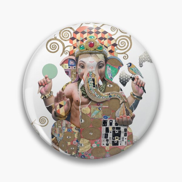 Item preview, Lord Ganesha Sacred Geometry Collage designed and sold by Mystikos Art.