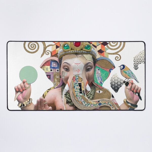 Item preview, Lord Ganesha Sacred Geometry Collage designed and sold by Mystikos Art.