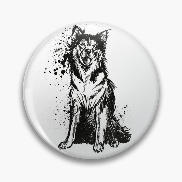 Item preview, Husky Ink Splatter Portrait designed and sold by Inkversed.