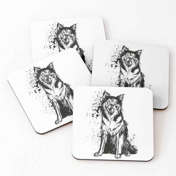 Item preview, Husky Ink Splatter Portrait designed and sold by Inkversed.