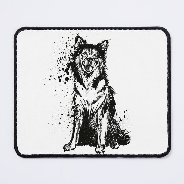 Item preview, Husky Ink Splatter Portrait designed and sold by Inkversed.