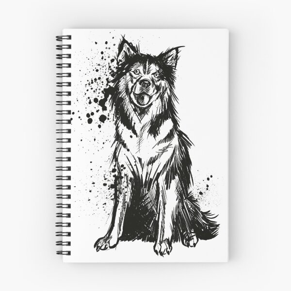 Item preview, Husky Ink Splatter Portrait designed and sold by Inkversed.