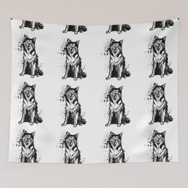 Item preview, Husky Ink Splatter Portrait designed and sold by Inkversed.