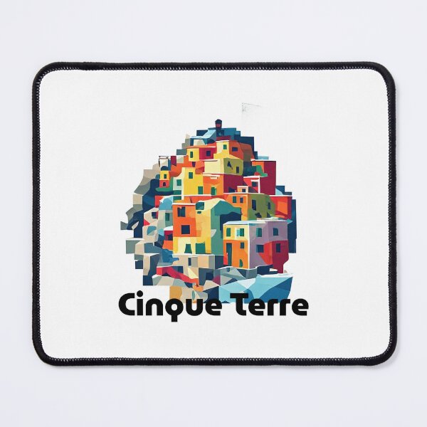 Item preview, Cinque Terre Italy Travel Poster - Abstract Italian Coastal Architecture Art designed and sold by OzzFrequency.
