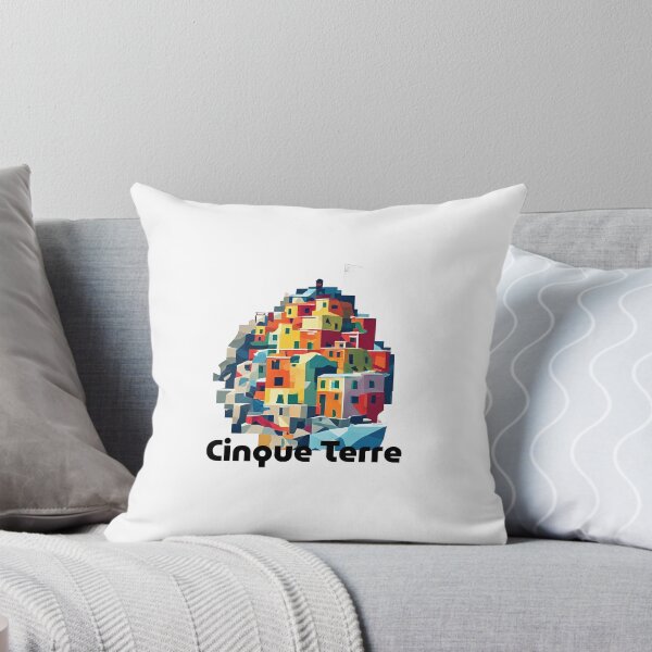 Item preview, Cinque Terre Italy Travel Poster - Abstract Italian Coastal Architecture Art designed and sold by OzzFrequency.