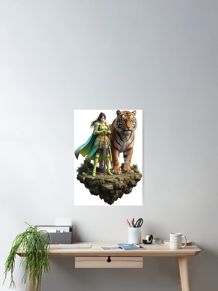 Thumbnail 2 of 3, Poster, Female warrior designed and sold by PP&RAINBOW SHOP.