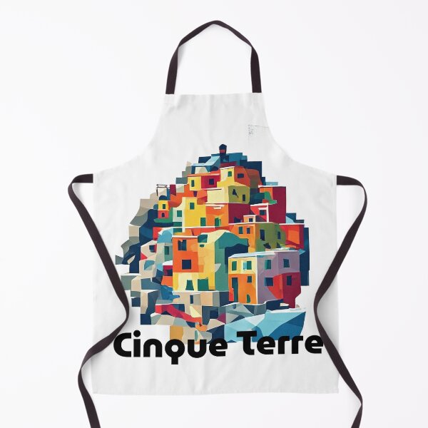 Item preview, Cinque Terre Italy Travel Poster - Abstract Italian Coastal Architecture Art designed and sold by OzzFrequency.