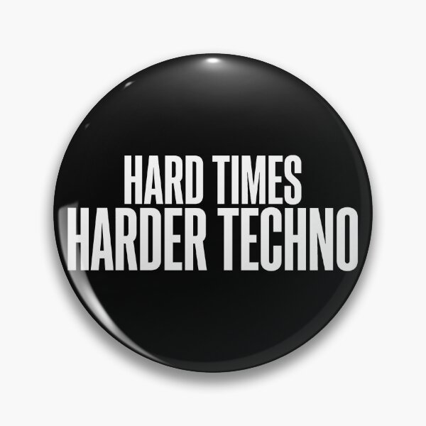 Item preview, Hard Times Harder Techno Industrial Rave Typography designed and sold by SPAZE-Typo.