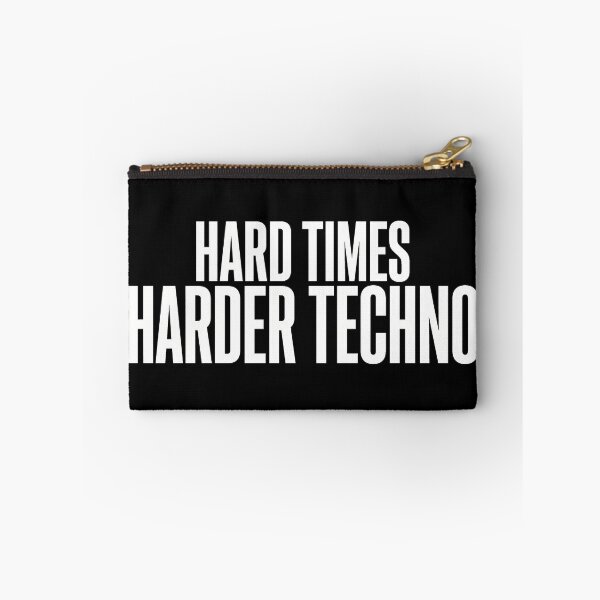 Item preview, Hard Times Harder Techno Industrial Rave Typography designed and sold by SPAZE-Typo.