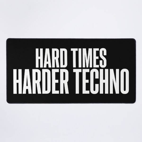 Item preview, Hard Times Harder Techno Industrial Rave Typography designed and sold by SPAZE-Typo.