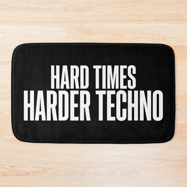 Item preview, Hard Times Harder Techno Industrial Rave Typography designed and sold by SPAZE-Typo.