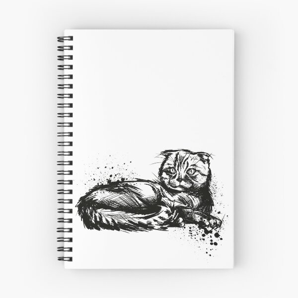 Item preview, Scottish Fold Ink Splatter Portrait designed and sold by Inkversed.