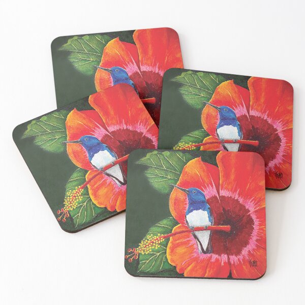 Item preview, BLUE HUMMINGBIRD ON HIBISCUS designed and sold by Jesus Vichareli.